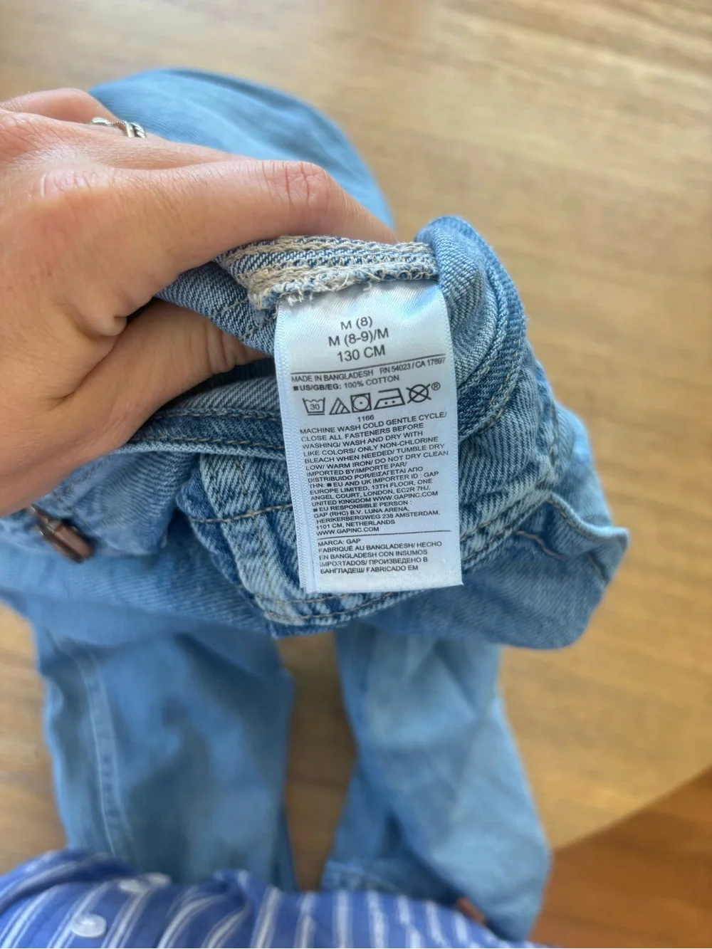 Gap Light Blue Denim Overalls Size 8